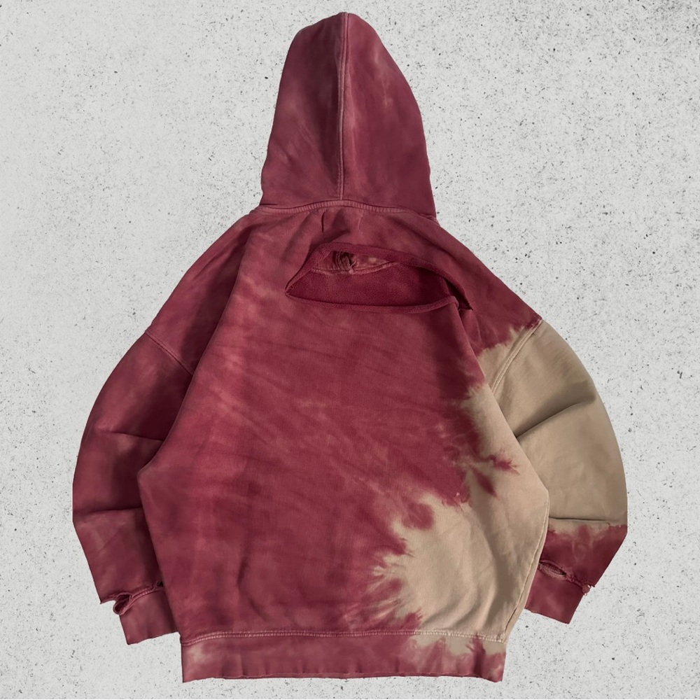 EN.ES Faded and Distressed Streetwear Tie-Dye Style Hoodie - Picture 2 of 13